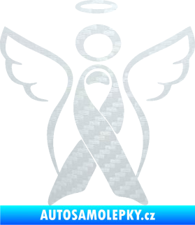 Samolepka Památeční andělíček memory 3D karbon bílý