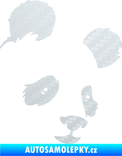 Samolepka Panda 004 pravá 3D karbon bílý
