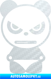 Samolepka Panda boy 3D karbon bílý