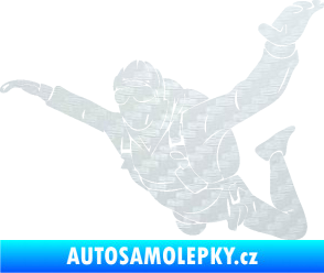 Samolepka Parašutista 004 levá 3D karbon bílý