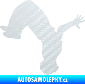 Samolepka Parkour 003 pravá 3D karbon bílý