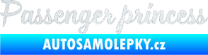 Samolepka Passenger Princess 001 nápis 3D karbon bílý