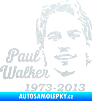 Samolepka Paul Walker 007 RIP 3D karbon bílý