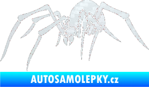 Samolepka Pavouk 002  levá 3D karbon bílý