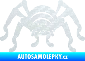 Samolepka Pavouk 018 3D karbon bílý