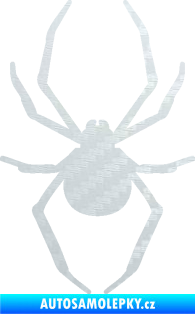 Samolepka Pavouk 021 3D karbon bílý