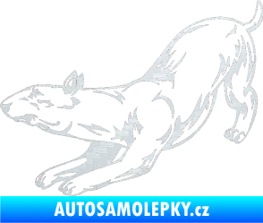 Samolepka Pes 009 levá 3D karbon bílý