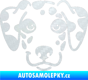 Samolepka Pes 064 Dalmatin 3D karbon bílý