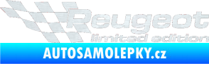 Samolepka Peugeot limited edition levá 3D karbon bílý