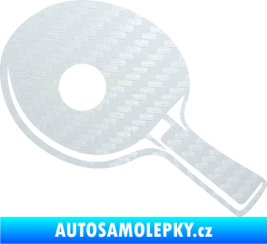 Samolepka Ping pong pálka levá 3D karbon bílý