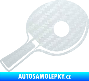 Samolepka Ping pong pálka pravá 3D karbon bílý