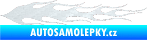 Samolepka Plameny 010 3D karbon bílý