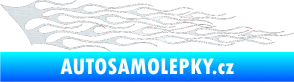 Samolepka Plameny 011 3D karbon bílý