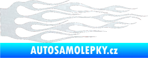 Samolepka Plameny 013 3D karbon bílý