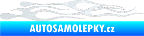 Samolepka Plameny 015 3D karbon bílý
