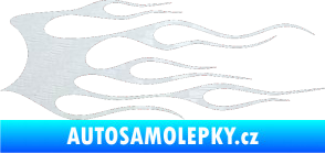 Samolepka Plameny 018 3D karbon bílý