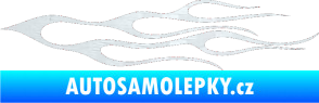 Samolepka Plameny 021 3D karbon bílý