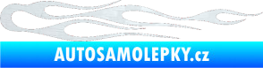 Samolepka Plameny 024 3D karbon bílý