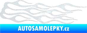 Samolepka Plameny 027 3D karbon bílý