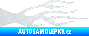 Samolepka Plameny 032 3D karbon bílý