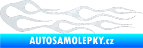 Samolepka Plameny 045 3D karbon bílý