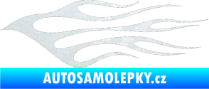Samolepka Plameny 049 3D karbon bílý