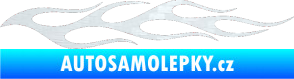 Samolepka Plameny 054 3D karbon bílý