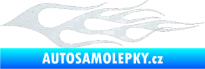 Samolepka Plameny 066 3D karbon bílý