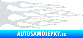 Samolepka Plameny 067 3D karbon bílý