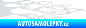 Samolepka Plameny 070 3D karbon bílý