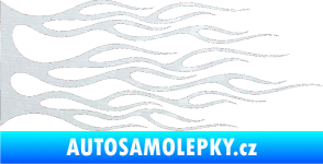 Samolepka Plameny 071 3D karbon bílý