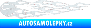 Samolepka Plameny 075 3D karbon bílý