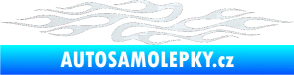 Samolepka Plameny 082 3D karbon bílý