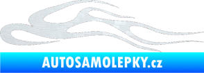 Samolepka Plameny 092 3D karbon bílý