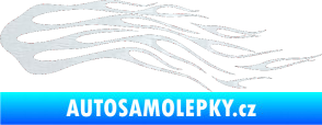 Samolepka Plameny 093 3D karbon bílý