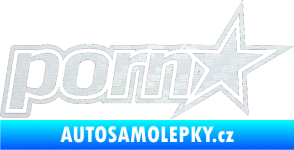 Samolepka Porn 3D karbon bílý