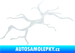 Samolepka Prasklina 001 3D karbon bílý