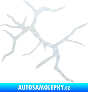 Samolepka Prasklina 007 3D karbon bílý