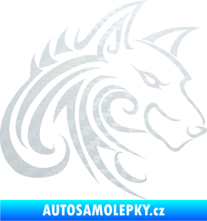 Samolepka Predator tattoo 001 pravá 3D karbon bílý