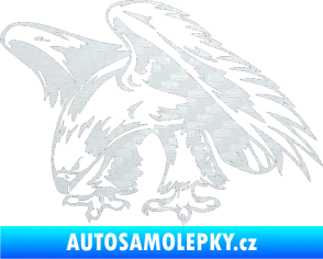 Samolepka Predators 001 levá orel 3D karbon bílý