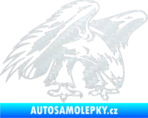 Samolepka Predators 001 pravá orel 3D karbon bílý