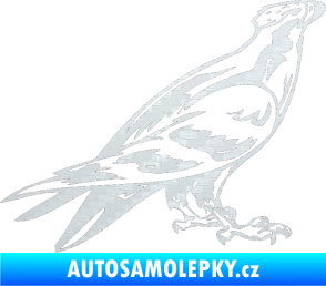 Samolepka Predators 006 pravá 3D karbon bílý