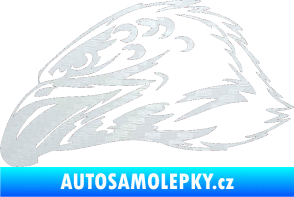 Samolepka Predators 015 levá 3D karbon bílý