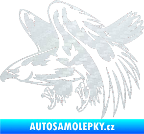 Samolepka Predators 034 levá 3D karbon bílý