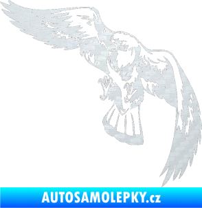 Samolepka Predators 041 levá 3D karbon bílý