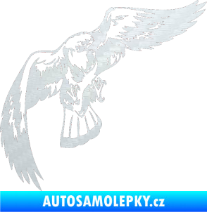 Samolepka Predators 041 pravá 3D karbon bílý