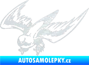 Samolepka Predators 056 levá 3D karbon bílý