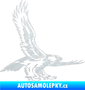 Samolepka Predators 068 pravá 3D karbon bílý