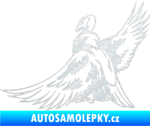 Samolepka Predators 071 levá sup 3D karbon bílý