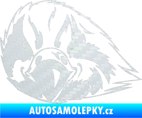 Samolepka Predators 079 levá 3D karbon bílý